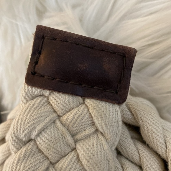 Abercrombie & Fitch cream braided belt - Picture 3 of 10